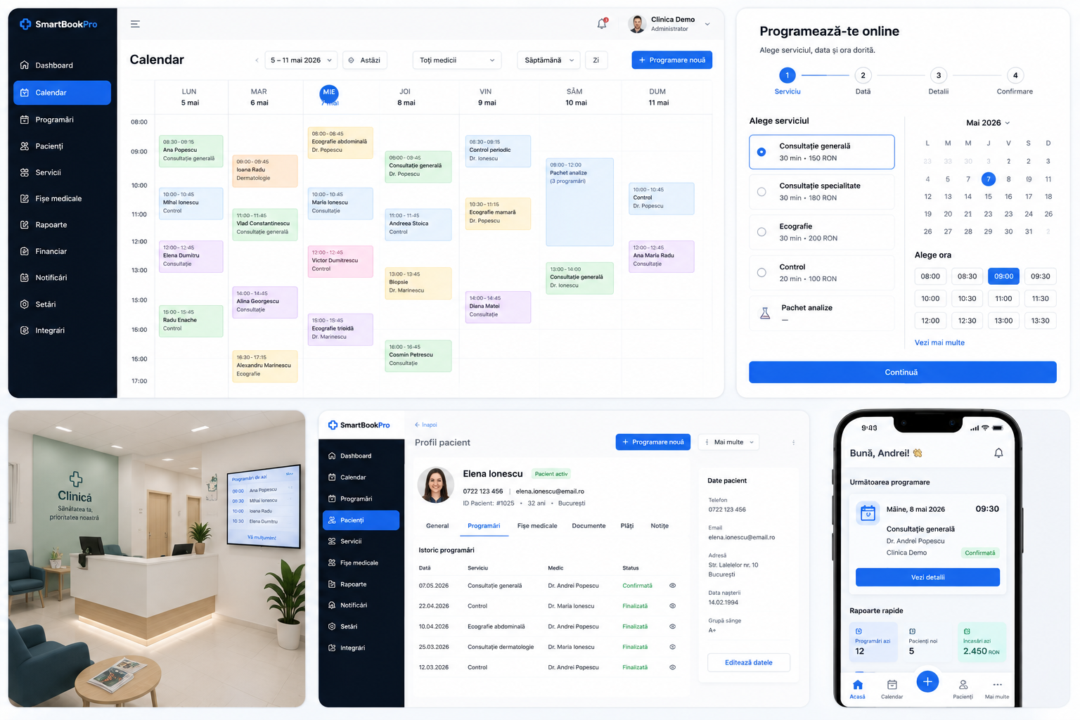 Aplicație clinică SmartBookPro online